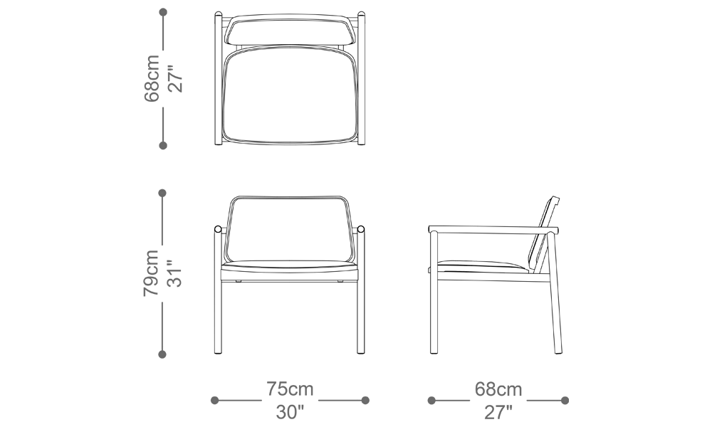 Image of the main dimensions of the product